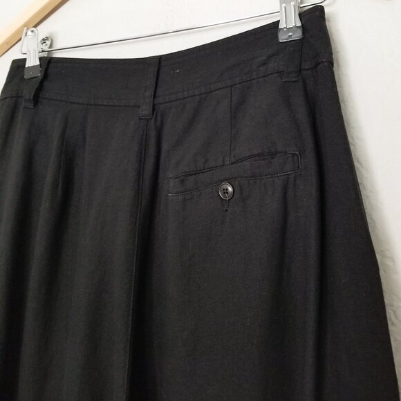 Madewell Wide Leg Cargo Pocket Pants High Waist Linen Blend Black Size 6 $98 - Picture 11 of 16